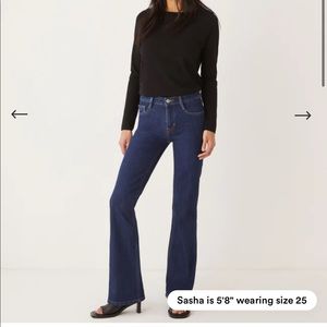 Frank and Oak Joan Bootcut Dark Wash Denim